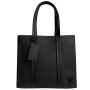 Pre-owned Leather totes Louis Vuitton Vintage , Black , Dames