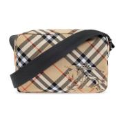 Ruitpatroon Schoudertas Burberry , Beige , Heren