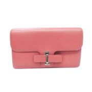 Pre-owned Leather wallets Delvaux Pre-owned , Pink , Dames