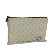 Pre-owned Canvas pouches Gucci Vintage , Beige , Dames