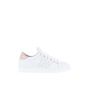 Witte Leren Veterschoenen Panchic , White , Dames