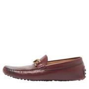 Pre-owned Leather flats Salvatore Ferragamo Pre-owned , Red , Heren