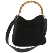 Pre-owned Suede handbags Gucci Vintage , Black , Dames