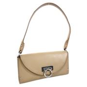 Pre-owned Leather shoulder-bags Salvatore Ferragamo Pre-owned , Beige ...