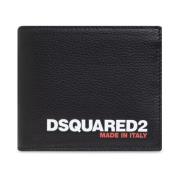 Leren portemonnee Dsquared2 , Black , Heren