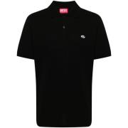 Zwarte T-shirts en Polos Diesel , Black , Heren