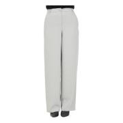 Elegante modderbruine Palazzo-broek Armani Exchange , Gray , Dames