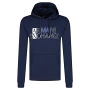 Blauwe Hoodie van Katoen Armani Exchange , Blue , Heren