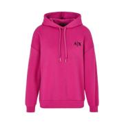 Fuchsia Hoodie Aw24 Armani Exchange , Pink , Dames