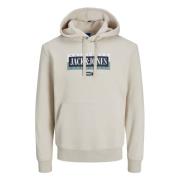 Hoodie Jack & Jones , White , Heren