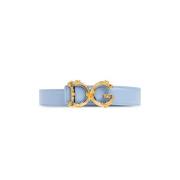 Suède riem Dolce & Gabbana , Blue , Dames