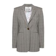 Ruitpatroon Peak Lapel Jas Vivienne Westwood , Gray , Dames