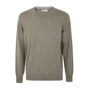 Olive Tree Crew Neck Sweater Brunello Cucinelli , Green , Heren