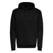 Hoodie Only & Sons , Black , Heren