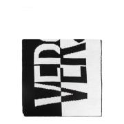 Sjaal met logo Versace Jeans Couture , Black , Heren