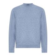 Lichtblauwe Wol Kasjmier Crew Neck Sweater Ermenegildo Zegna , Blue , ...