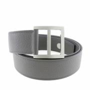 Pre-owned Leather belts Hermès Vintage , Gray , Heren