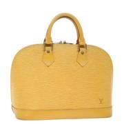 Pre-owned Leather handbags Louis Vuitton Vintage , Yellow , Dames