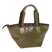 Pre-owned Canvas totes Gucci Vintage , Brown , Dames