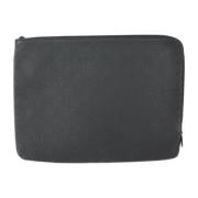 Pre-owned Leather clutches Louis Vuitton Vintage , Black , Dames