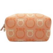 Pre-owned Canvas pouches Salvatore Ferragamo Pre-owned , Orange , Dame...