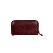 Pre-owned Leather clutches Bottega Veneta Vintage , Red , Dames