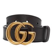 Pre-owned Leather belts Gucci Vintage , Black , Dames