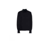 Elegante Wol Turtle Neck Sweater Aspesi , Black , Dames