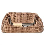 Pre-owned Fabric clutches Fendi Vintage , Brown , Dames