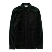 Velvet Overshirt Aspesi , Green , Heren