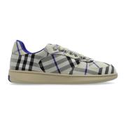 Geruite Sneakers Burberry , Beige , Heren