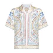 Zijden Shirt met Crayon Vase Print Casablanca , Multicolor , Heren