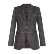 Blazer met ruitpatroon Emporio Armani , Gray , Dames