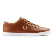 Baseline Leren Sneakers Fred Perry , Brown , Heren