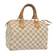 Pre-owned Canvas handbags Louis Vuitton Vintage , White , Dames