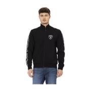 Luxe Shield Logo Sweatshirt Automobili Lamborghini , Black , Heren