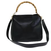 Pre-owned Leather shoulder-bags Gucci Vintage , Black , Dames