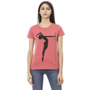 Chique Roze T-shirt met Korte Mouwen Trussardi , Pink , Dames