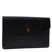 Pre-owned Leather clutches Louis Vuitton Vintage , Black , Dames