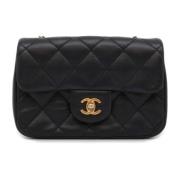 Pre-owned Leather shoulder-bags Chanel Vintage , Black , Dames