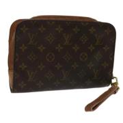 Pre-owned Canvas clutches Louis Vuitton Vintage , Brown , Dames