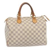 Pre-owned Canvas handbags Louis Vuitton Vintage , White , Dames