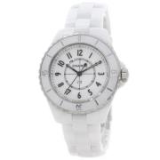 Pre-owned Stainless Steel watches Chanel Vintage , White , Dames