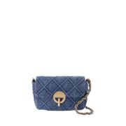 Blauwe Katoenen Crossbody met Rhinestones Vanessa Bruno , Blue , Dames