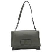 Pre-owned Leather shoulder-bags Salvatore Ferragamo Pre-owned , Green ...