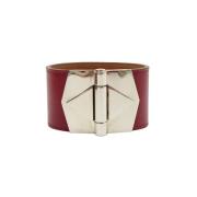 Pre-owned Leather bracelets Hermès Vintage , Red , Dames