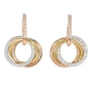 Pre-owned White Gold earrings Cartier Vintage , Yellow , Dames