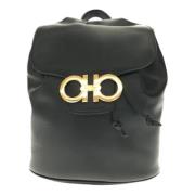 Pre-owned Leather backpacks Salvatore Ferragamo Pre-owned , Black , Da...