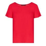 Rode T-shirt en Polo Collectie Armani Exchange , Red , Dames