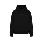 Zwarte Hoodie Franse Terry Aw24 Armani Exchange , Black , Heren